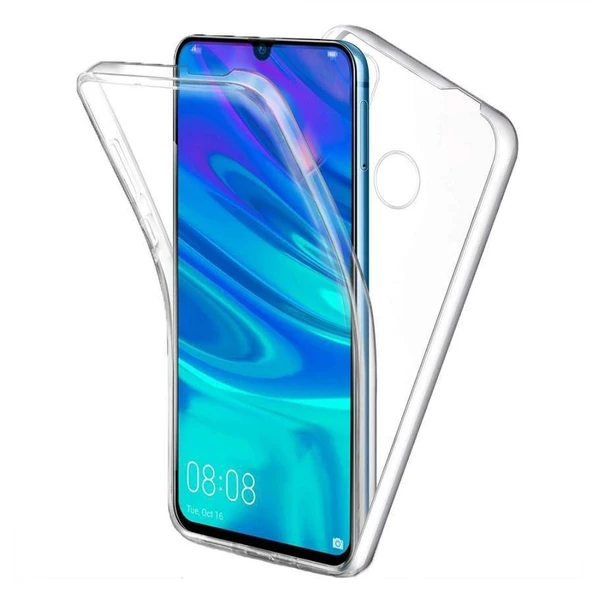 Huawei Y7 Prime 2019 Çift Taraflı Silikon Kılıf Şeffaf ürün görseli 1