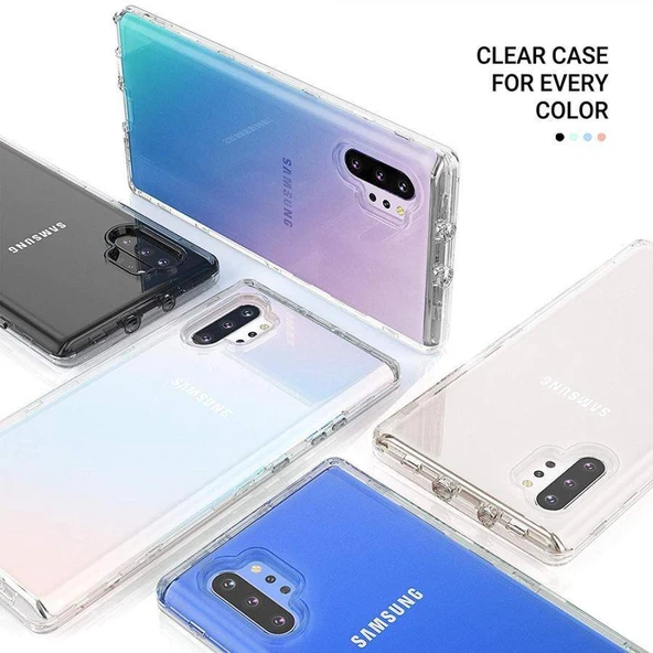 Samsung  Note 10 Plus Çift Taraflı Silikon Kılıf Şeffaf - Resim 2