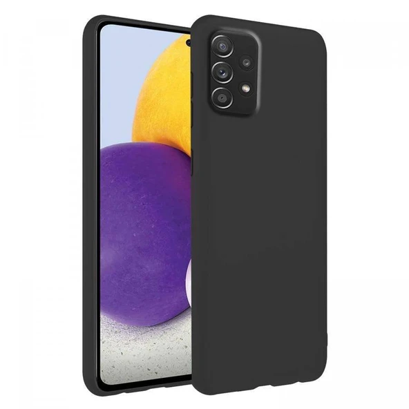 Samsung Galaxy A72 İnce Mat Silikon Kılıf Siyah ürün görseli 1