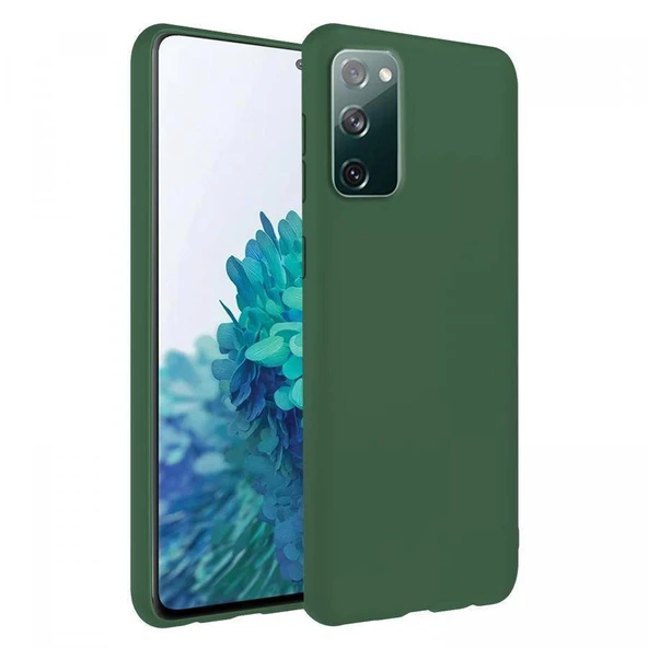 Galaxy S20 FE İnce Mat Silikon Kılıf Haki