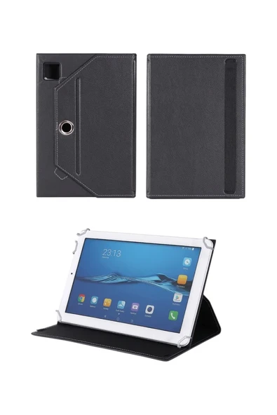 Lenovo Tab 3 710F Universal Dönerli Standlı Tablet Kılıfı Siyah ürün görseli 1