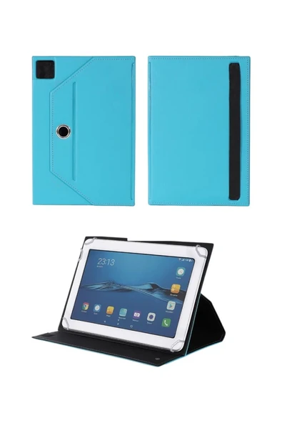 Xiaomi Mi Pad 2 Universal Dönerli Standlı Tablet Kılıfı Turkuaz ürün görseli 1