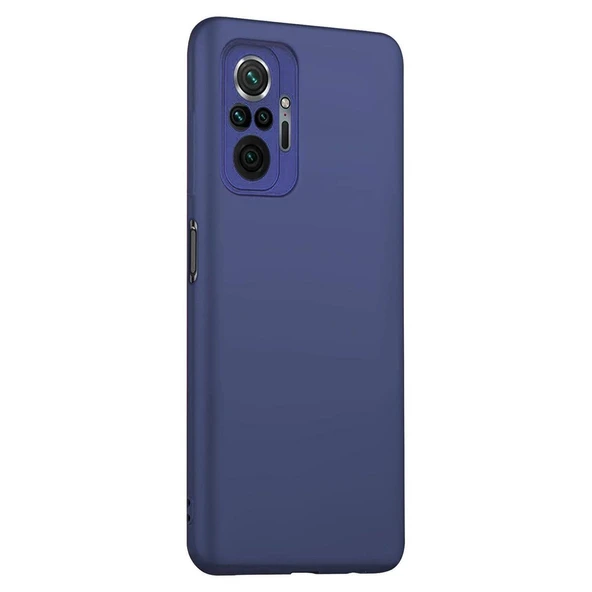 Xiaomi Redmi Note 10 Pro Premium Silikon Kılıf Mavi ürün görseli 1