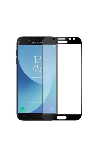 Samsung Galaxy J7 Pro 6D Tam Kaplayan Full Cam Ekran Koruyucu Siyah ürün görseli 1