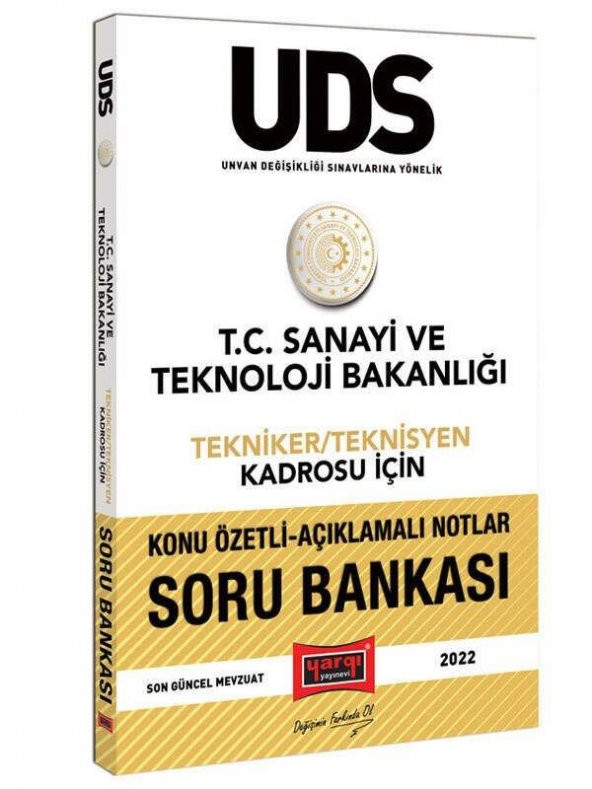 UDS T.C. Sanayi ve Teknoloji Bakanlığı Tekniker Tek Konu Özetli Soru Ban Unvan Değişikliği Yargı ürün görseli 1