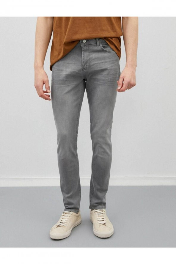 Erkek Jean Pantolon Gri - Resim 3