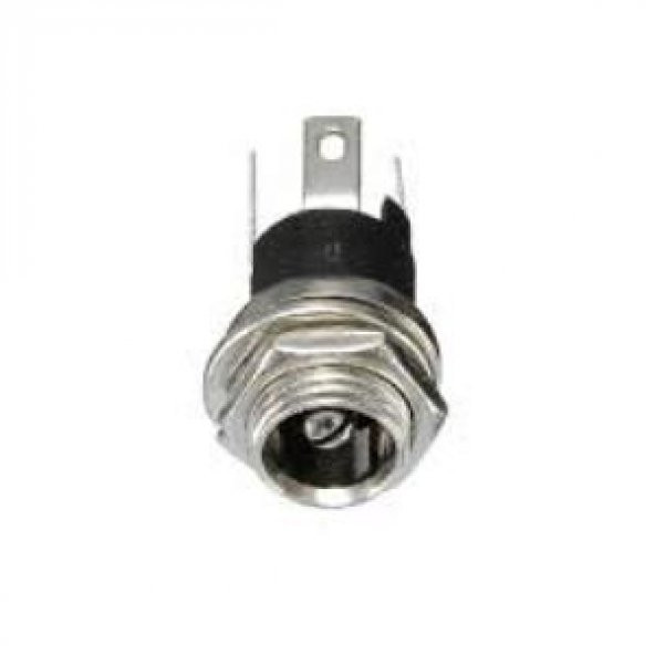 Panel Tipi Metal Dişi DC Barrel Jack - Önden Somunlu ürün görseli 1