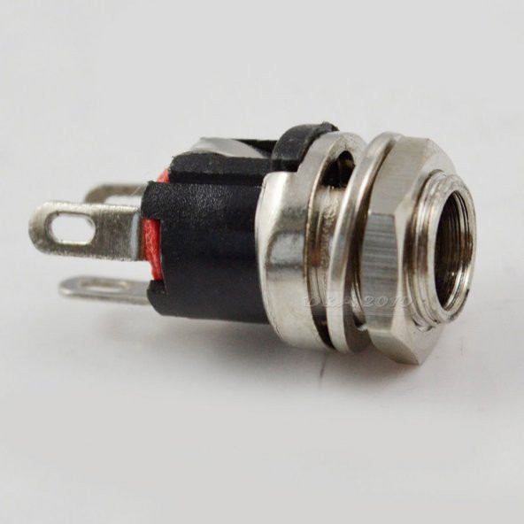 Panel Tipi Metal Dişi DC Barrel Jack - Önden Somunlu - Resim 2