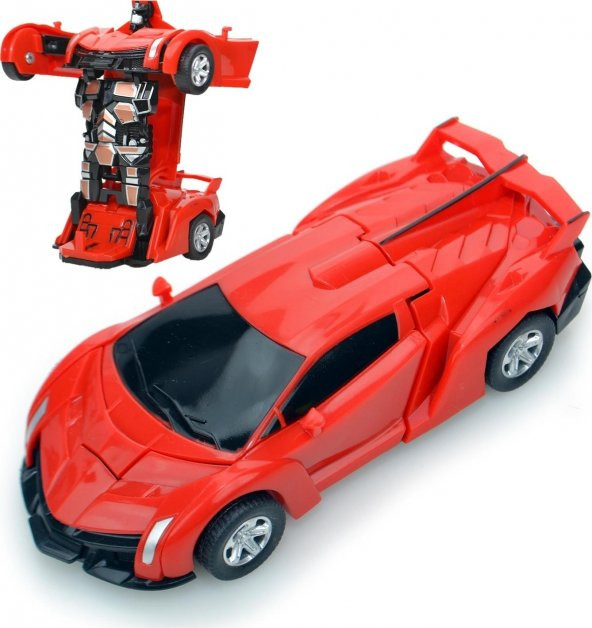 Lamborghini Robota Dönüşen Araba 14 cm Kırmızı ürün görseli 1