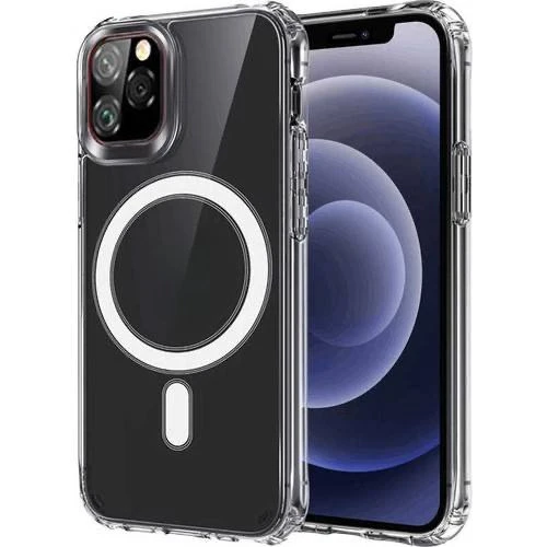Apple iPhone 11 Pro Magsafe Şeffaf Silikon Kılıf - Resim 2
