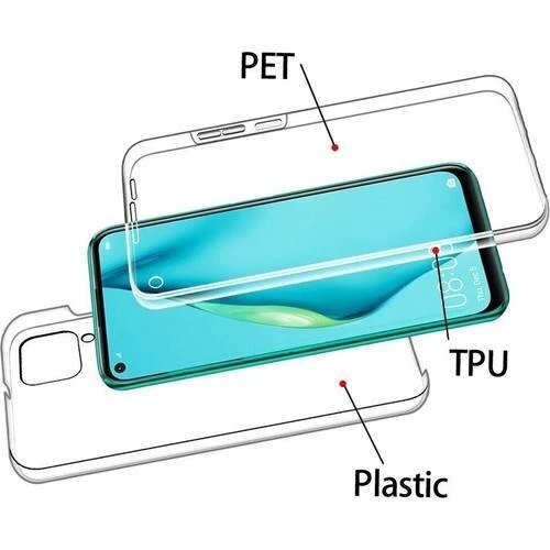 Huawei P40 Lite Çift Taraflı Silikon Kılıf - Resim 2