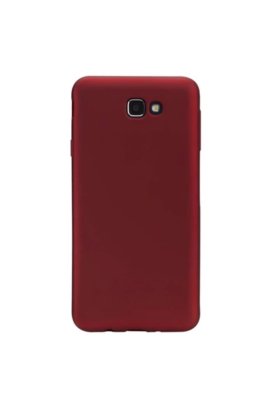 Samsung Galaxy J7 2 Prime Premium Silikon Kılıf Bordo ürün görseli 1