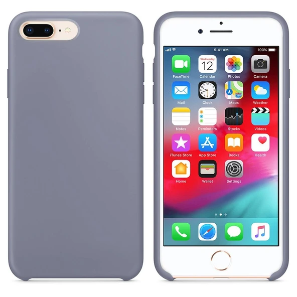 Apple iPhone 8 Plus Altı Açık Liquit Lansman Silikon Elegant Mavi ürün görseli 1