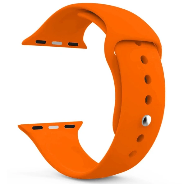 Apple Watch Series 6 40 MM Silikon Kordon Turuncu ürün görseli 1