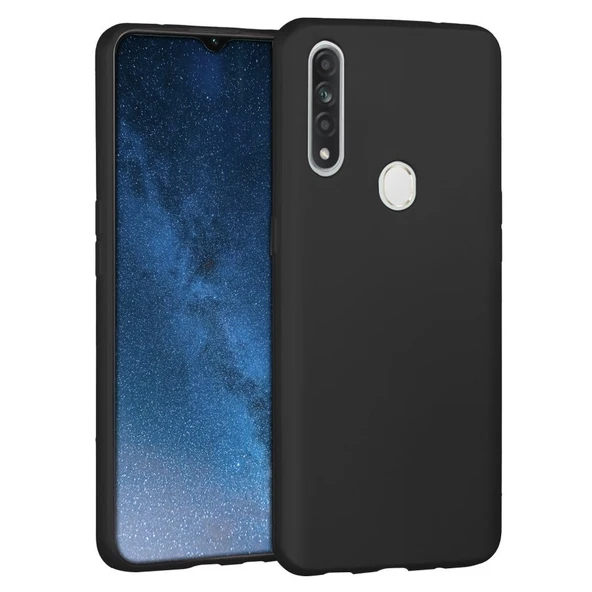 Oppo A31 İnce Mat Silikon Kılıf Siyah ürün görseli 1