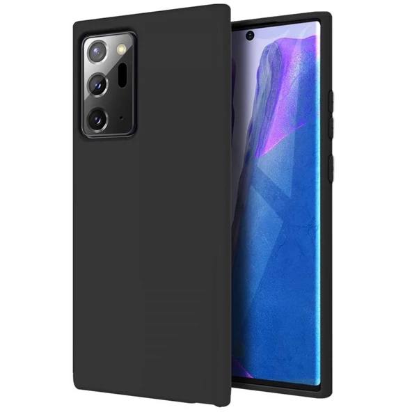 Samsung Galaxy Note 20 Ultra İnce Mat Silikon Kılıf Siyah ürün görseli 1