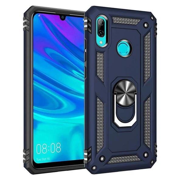 Huawei P Smart 2019 Yüzüklü Tank Kılıf Lacivert ürün görseli 1