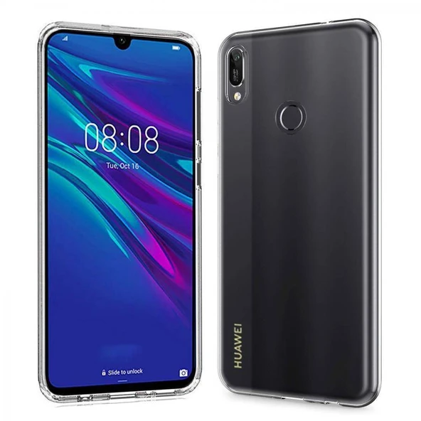 Huawei Y7 2019 2.0 MM Korumalı Silikon Kılıf Şeffaf ürün görseli 1
