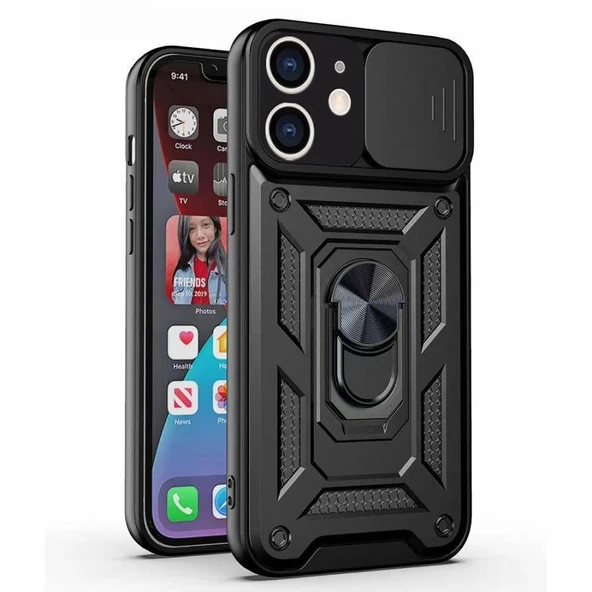 Kızaklı Tank Kılıf Apple iPhone 11 Siyah ürün görseli 1