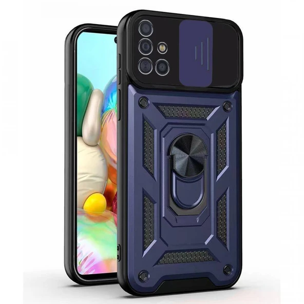Kızaklı Tank Kılıf Samsung Galaxy A71 Lacivert ürün görseli 1