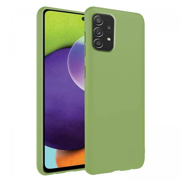 Samsung Galaxy A52 İnce Mat Silikon Kılıf Yeşil ürün görseli 1