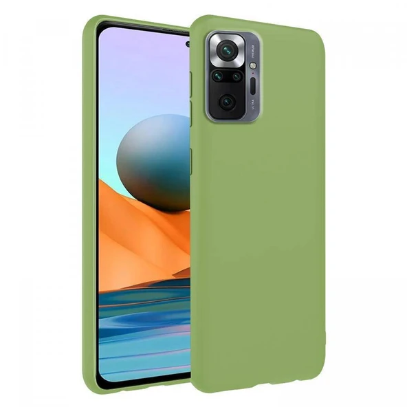 Xiaomi Redmi Note 10 Pro İnce Mat Silikon Kılıf Yeşil ürün görseli 1