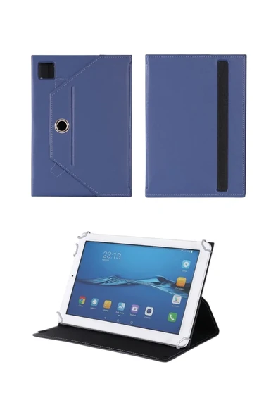 Alcatel A3T 8 Universal Dönerli Standlı Tablet Kılıfı Lacivert ürün görseli 1