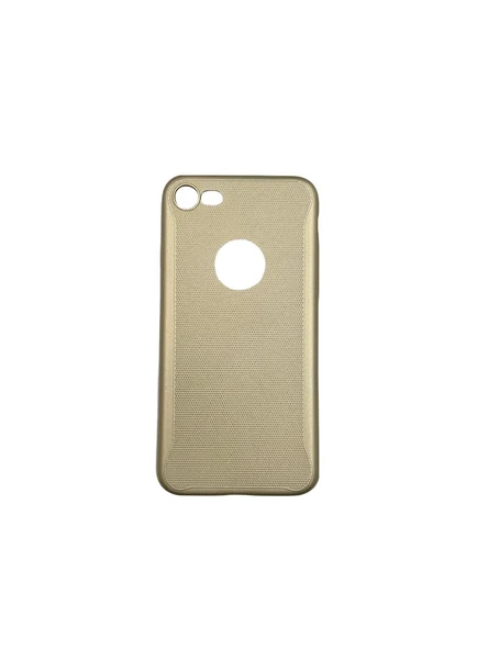 Apple iPhone 7 İnce Mat Detaylı Silikon Kılıf Gold ürün görseli 1