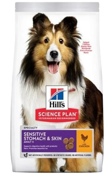 Hill's Adult Sensitive Skin Tavuklu Hassas Yetişkin Köpek Maması 1 KG Açık Mama ürün görseli 1