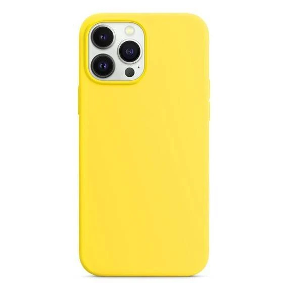 Apple iPhone 13 Pro Max 6.7'' Liquit Lansman Silikon Sarı - Resim 2