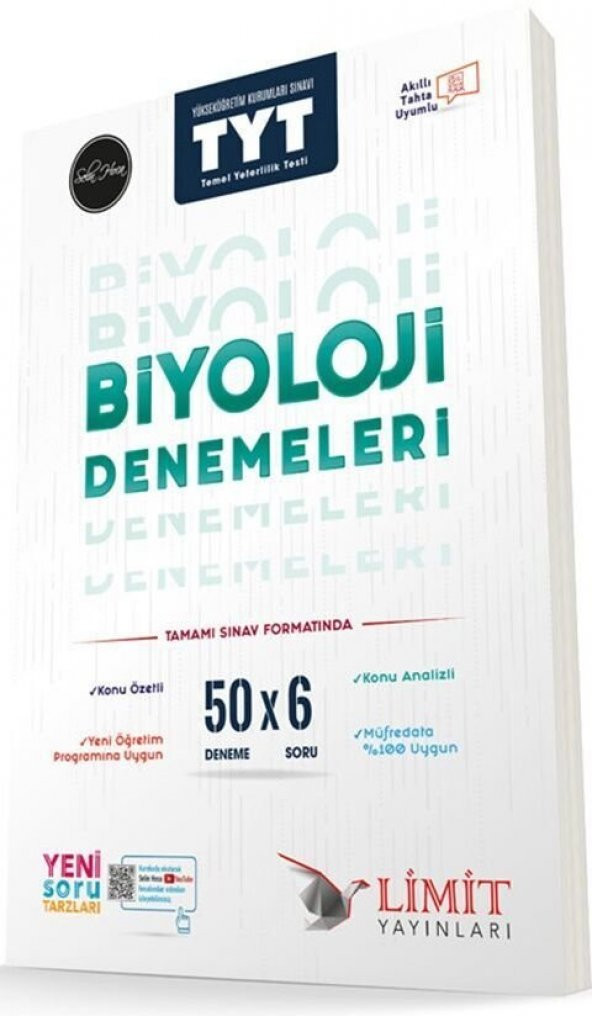 Limit Yayınları TYT Biyoloji 50x6 Denemeleri ürün görseli 1