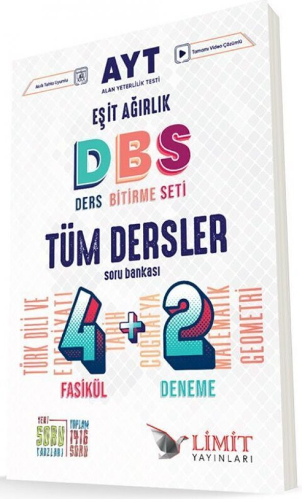 Limit Yayınları AYT Eşit Ağırlık Tüm Dersler 4+2 Soru Bankası ürün görseli 1