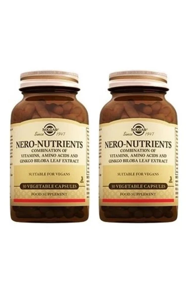 Solgar Nero Nutrients - 30 Veg Kapsül - 2 ADET-SKT:08/2027 ürün görseli 1