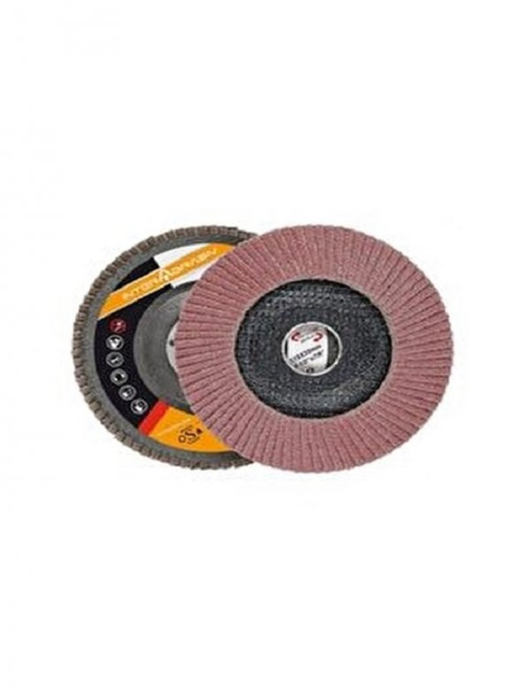 İNTERFLEX FLAP ZIMPARA KONİK 115 MM 60 KUM AL-OKSİT AC721X ürün görseli 1
