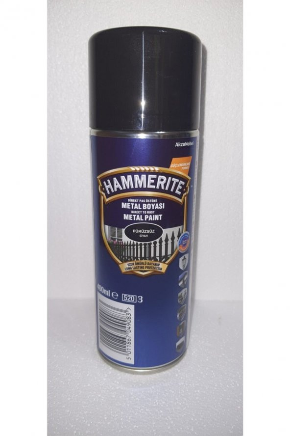 HAMMERİTE DÜZ SPREY SİYAH 0,4 L 5094328 ürün görseli 1