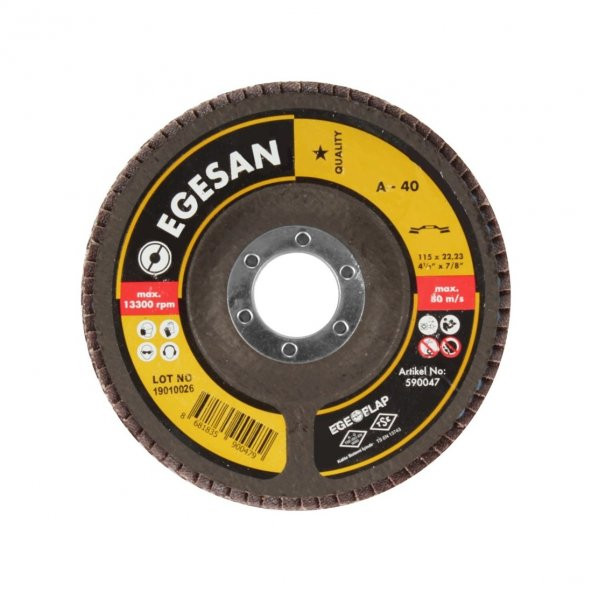 EGESAN QUALİTY 115 FLAP DİSK ZR 40 KUM ürün görseli 1