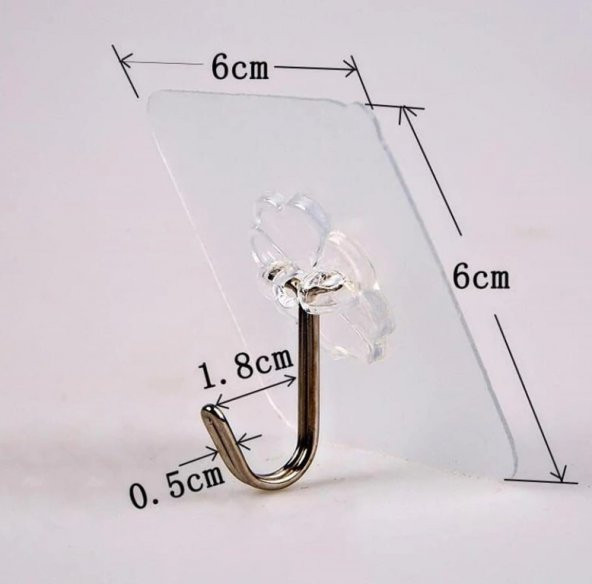 3B Trend Kendinden Yapışkanlı Şeffaf Askı 5 li Set - Resim 4