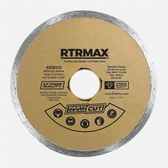 RTR (REB180) 180x22mm SÜREKLİ ELMAS TESTERE ürün görseli 1