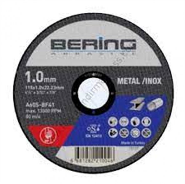 BERİNG 210046 115*1.0*22.23 MM İNOX KESME TAŞI ürün görseli 1