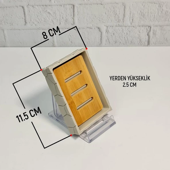 Akrilik Bambu Banyo Seti - 5 Parça Banyo Takımı - Resim 8