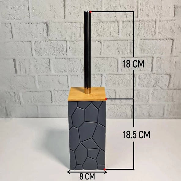 Akrilik Bambu Banyo Seti - 5 Parça Banyo Takımı - Resim 2