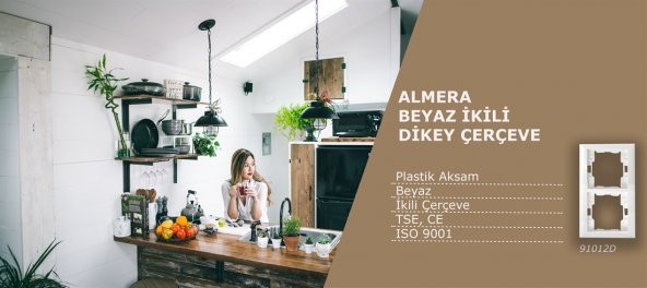 ALMERA BEYAZ DİKEY ÇERÇEVE 2 Lİ - Resim 2