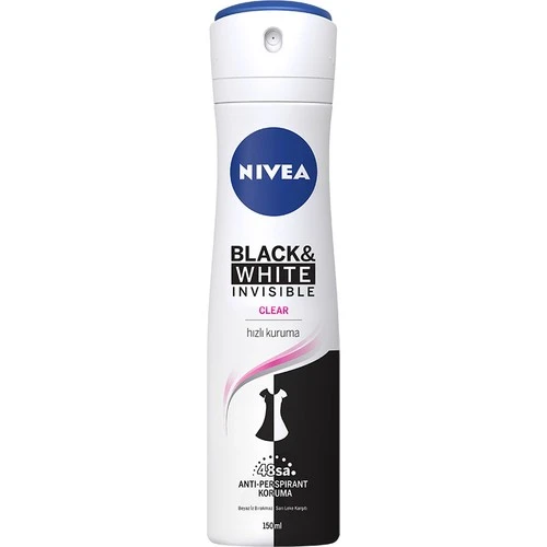 Nivea Women Invisible Black Whıte Clear Deodorant Sprey ürün görseli 1