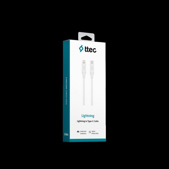 TTEC 2DK40B TYPCE-LİGHTİNG HIZLI ŞARJ KABLOSU 150CM - Resim 2