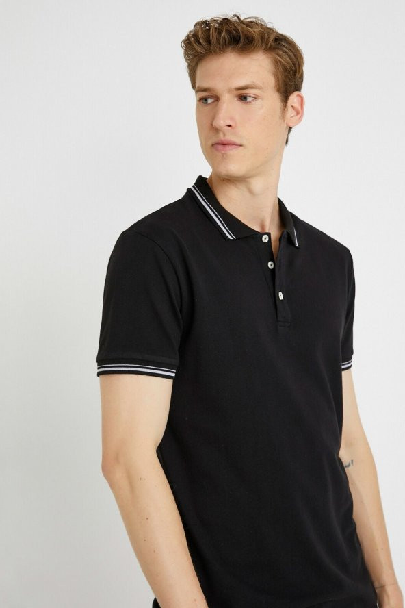 Erkek Siyah T-Shirt 1YAM11203LK ürün görseli 1