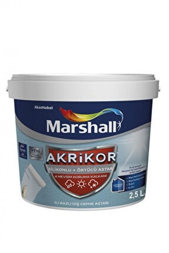 AKRİKOR SİLİKONLU ÖRTÜCÜ ASTAR 10 KG ürün görseli 1