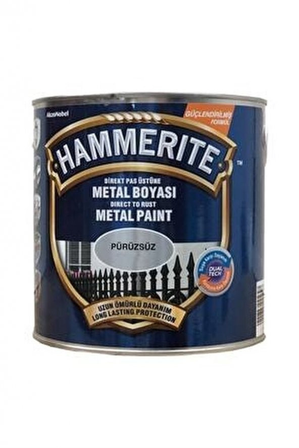HAMMERİTE METAL BOYASI DÜZ GÜMÜŞ 2,5 LT ürün görseli 1