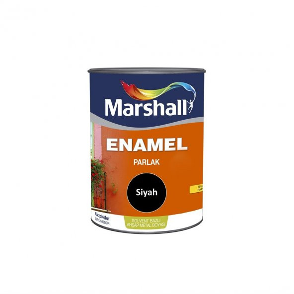 ENAMEL SOLVENT BAZLI AHŞAP-METAL BOYASI PARLAK SİYAH 0,75LT ürün görseli 1