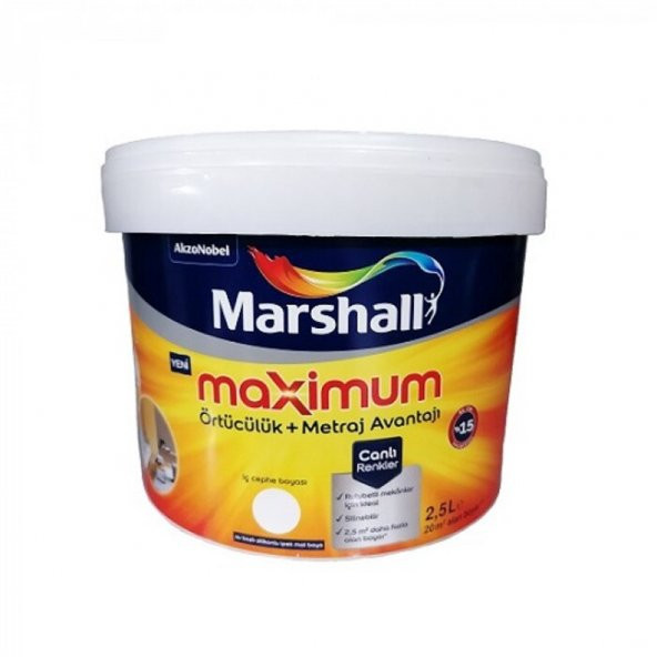MAXİMUM SİLİKONLU İPEK MAT BW BAZ İÇ CEPHE BOYASI 2,5 LT ürün görseli 1