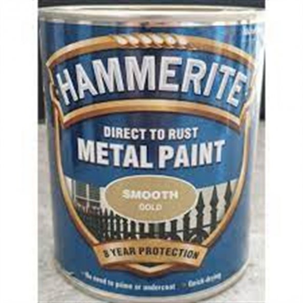 HAMMERİTE METAL BOYASI DÜZ ALTIN 0,75 LT ürün görseli 1